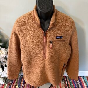 Patagonia Camel/Tan Quarter-Zip Fleece Pullover